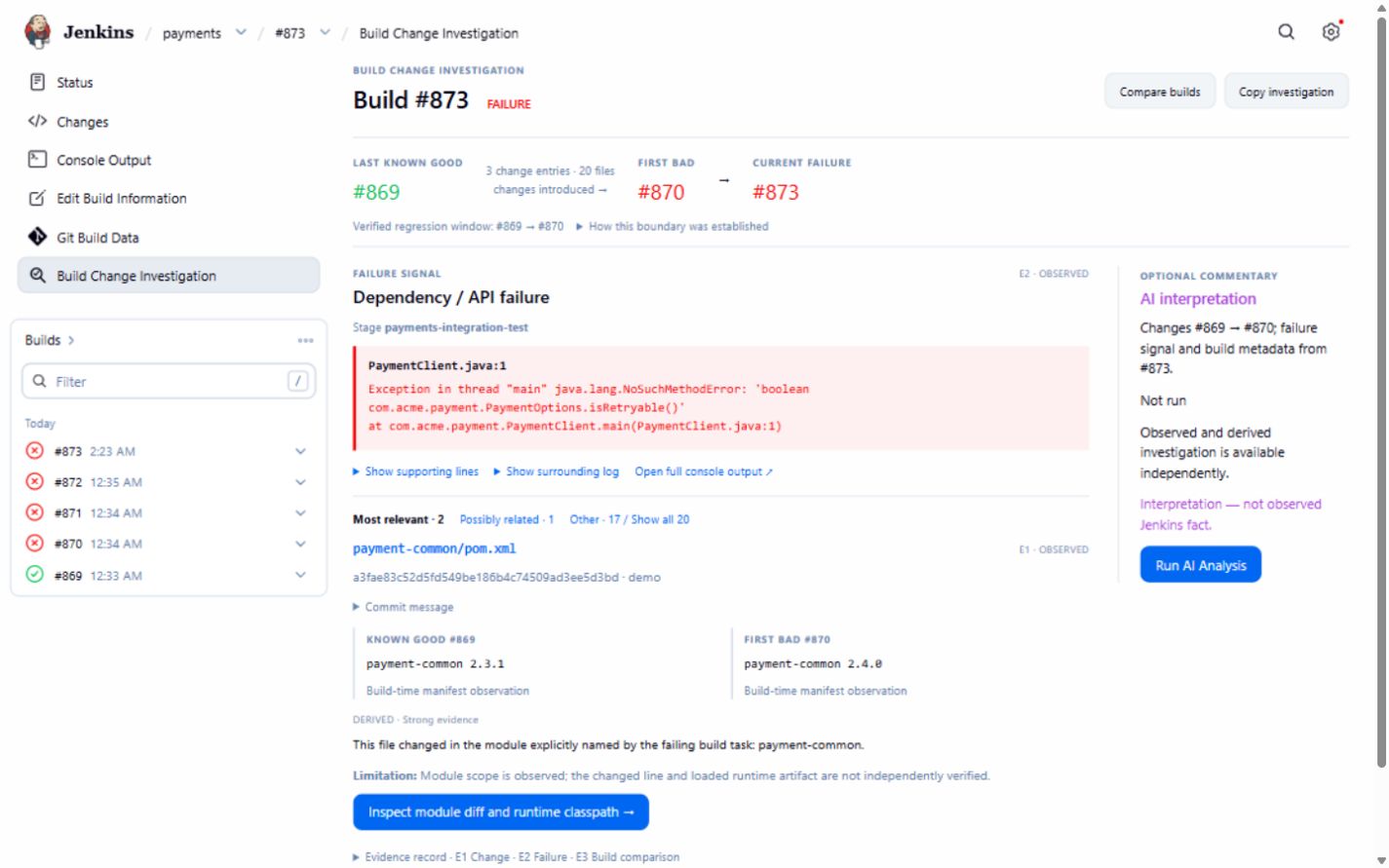 Investigating Build Regressions From the Last Known-Good Build